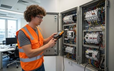 handeez UK's electrician fixing an electrical fault