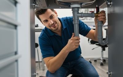 Handeez UK's plumber fixing sink